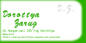 dorottya zarug business card